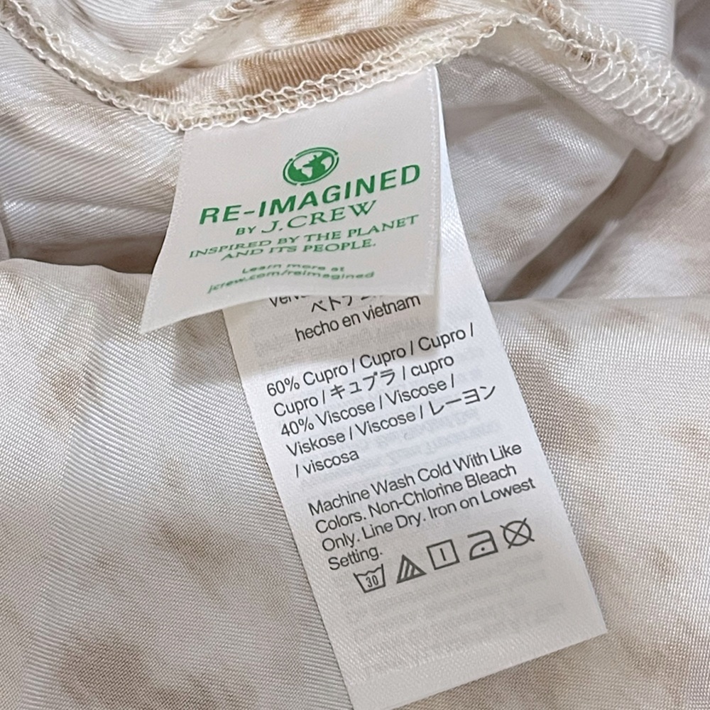 J.Crew NWT drapery cupro-blend flared slip skirt with side slits BK725 sz L - Picture 5 of 8
